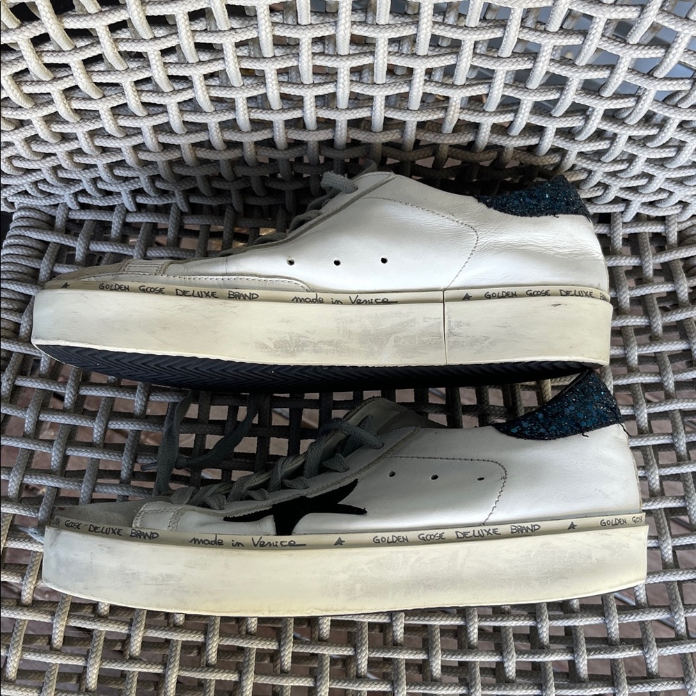 Golden Goose Hi Star |White | blue glitter-back |Size 39| 9 - Picture 10 of 16